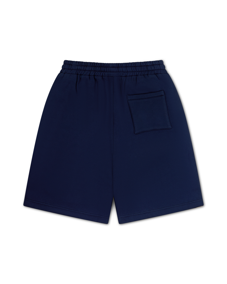 Blank Fleece Shorts Navy Short Inseam front