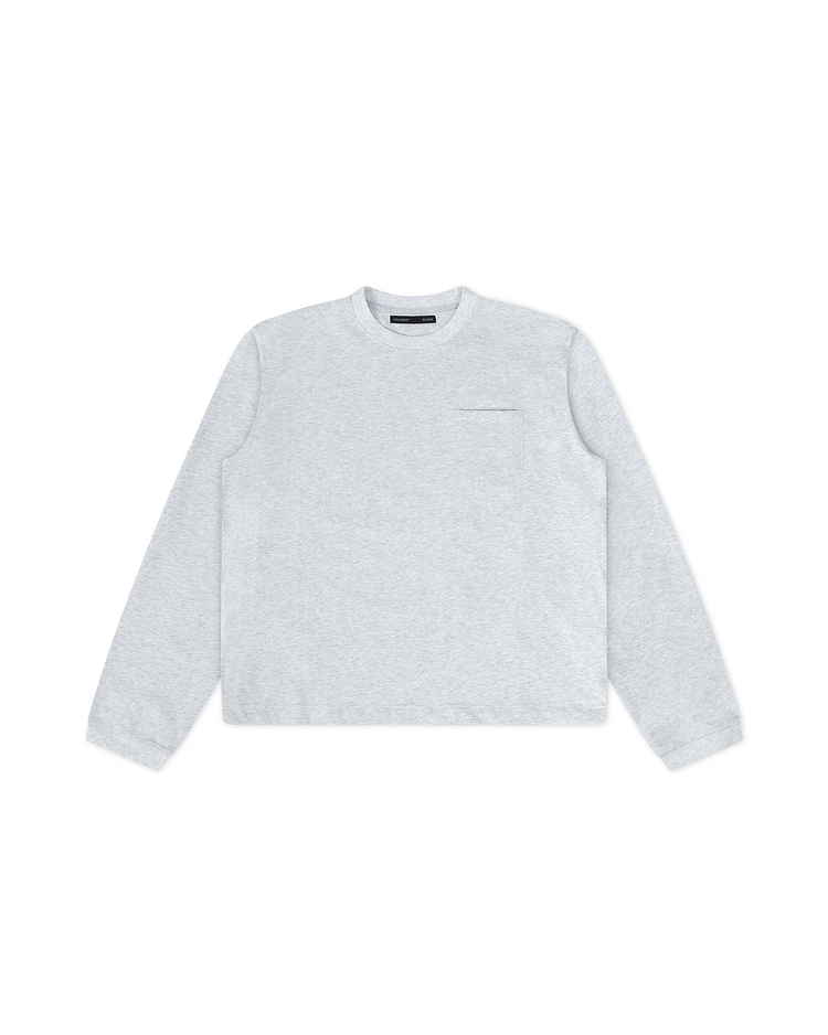 Blank Long Sleeve Heather White