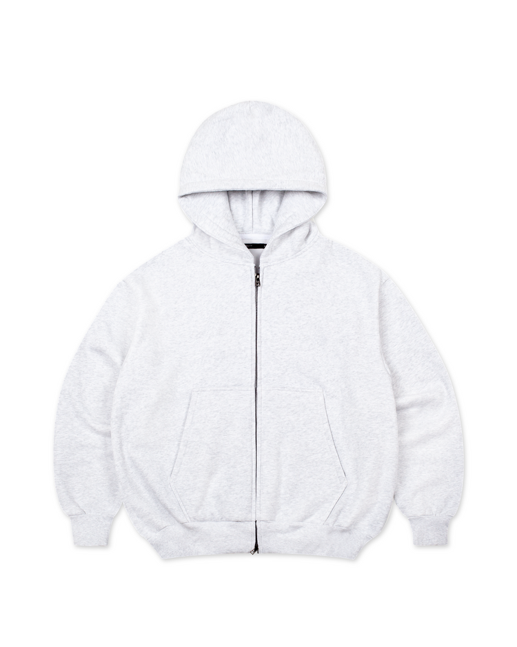 Blank Zip Up Heather White