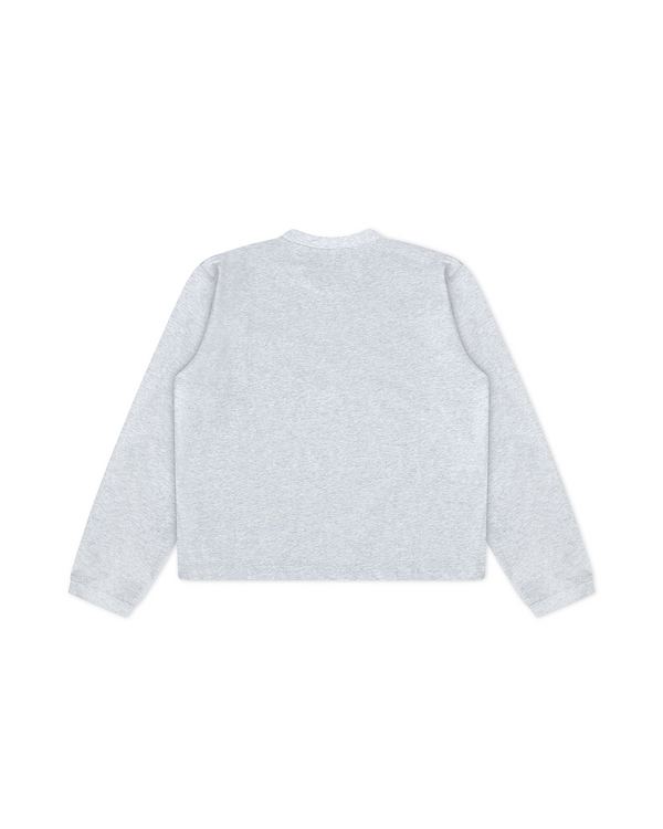 Blank Long Sleeve Heather White - Second Image