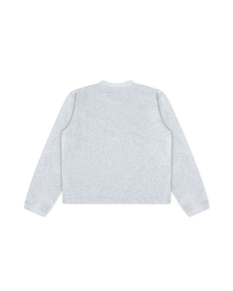 Blank Long Sleeve Heather White