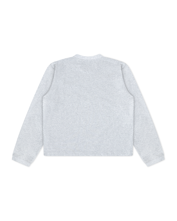 Blank Long Sleeve Heather White - Second Image