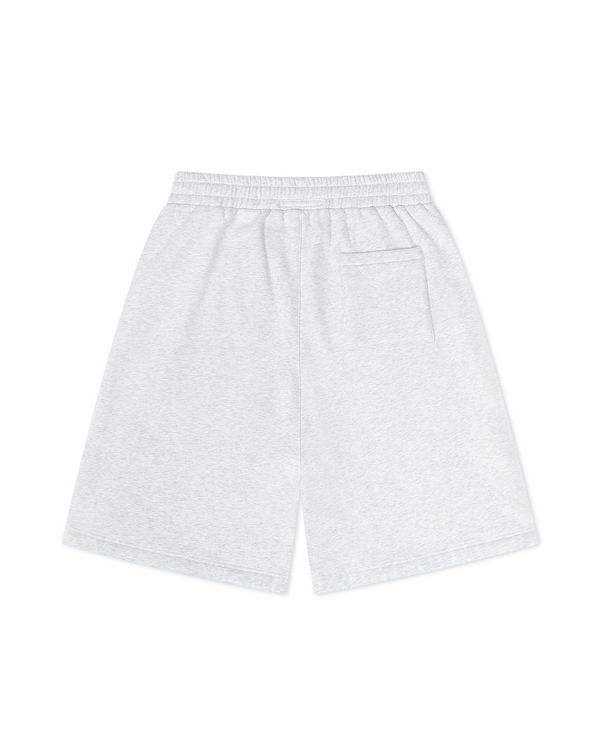 Blank Fleece Shorts Heather White Long Inseam - Second Image