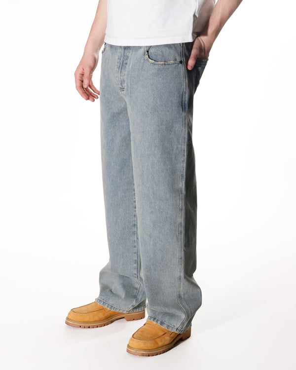Washed Denim Jeans Faded Blue STANDARD - Second Image