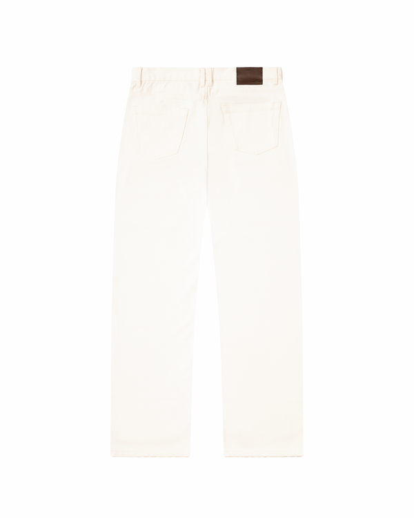 Washed Denim Jeans Ivory Standard - - Second Image