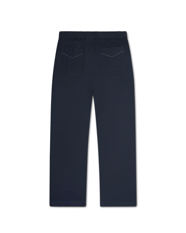 Linen Cotton Trouser Navy - Second Image