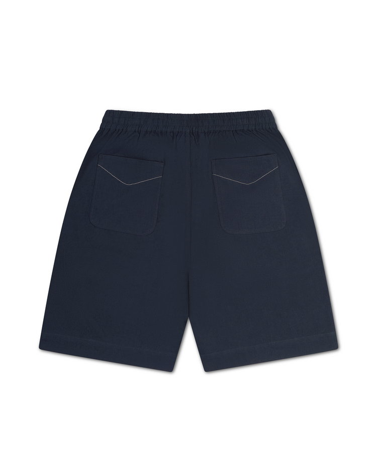 Linen Cotton Short Navy