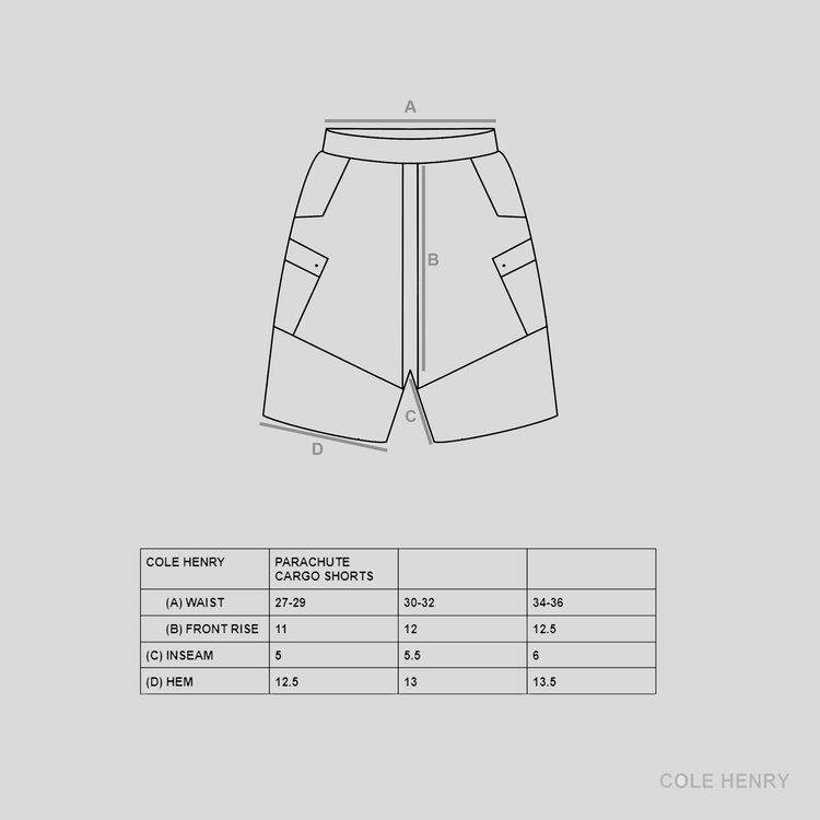 Parachute Cargo Shorts Charcoal