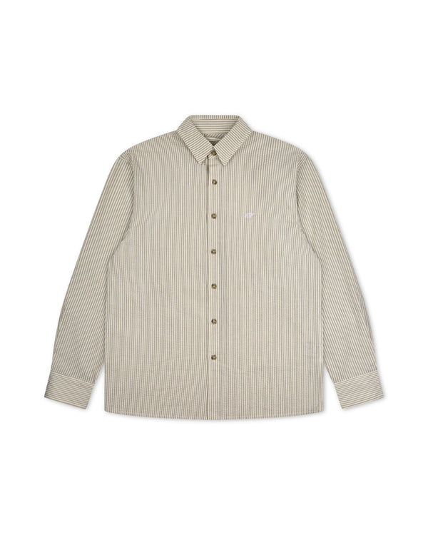 
    Striped Button Up White front Featured Image
