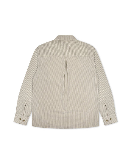 Striped Button Up White back