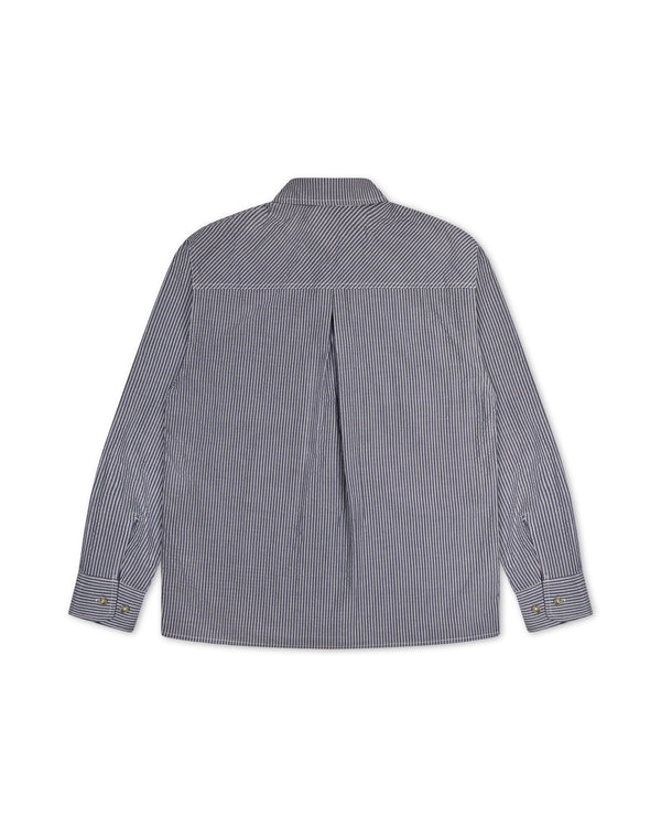 Striped Button Up Blue - Second Image