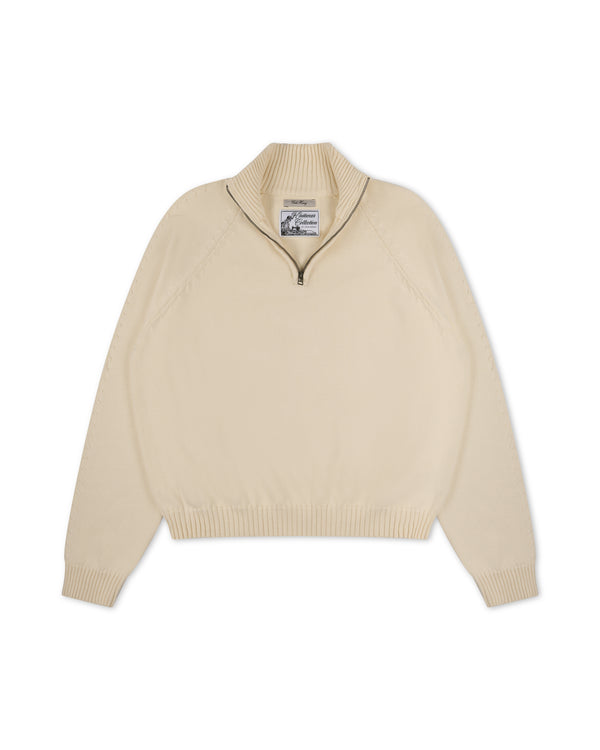 
    Knitted Quarter Zip Ivory Featured Image
