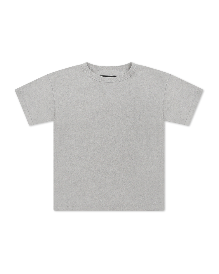 Blank Ribbed Tee Heather Grey
