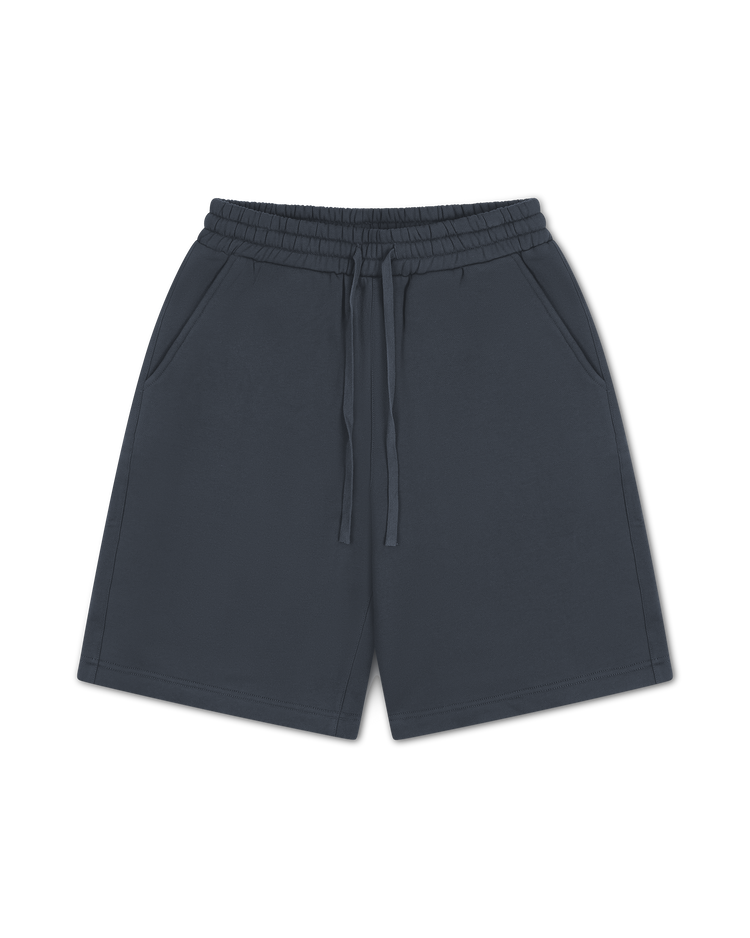 Blank Fleece Shorts Charcoal Long Inseam