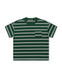 Striped Baby Tee Forest Green