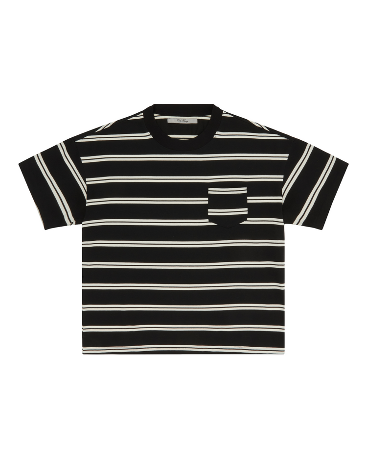 Striped Baby Tee Black