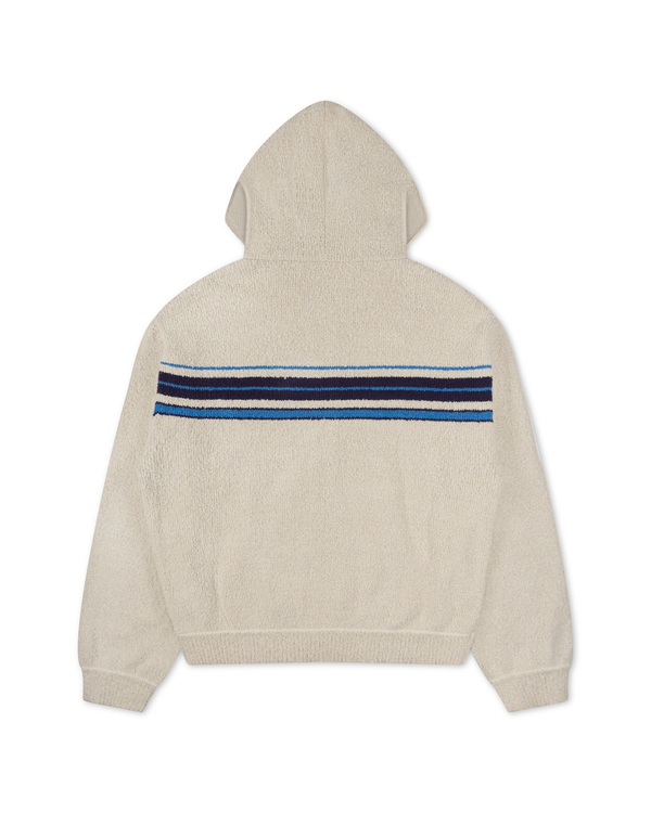 Striped Knit Zip Cream - Second Image