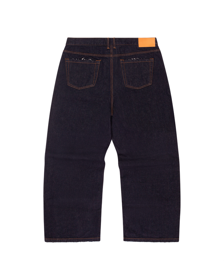 Washed Denim Jeans Indigo BAGGY (Pre Order)