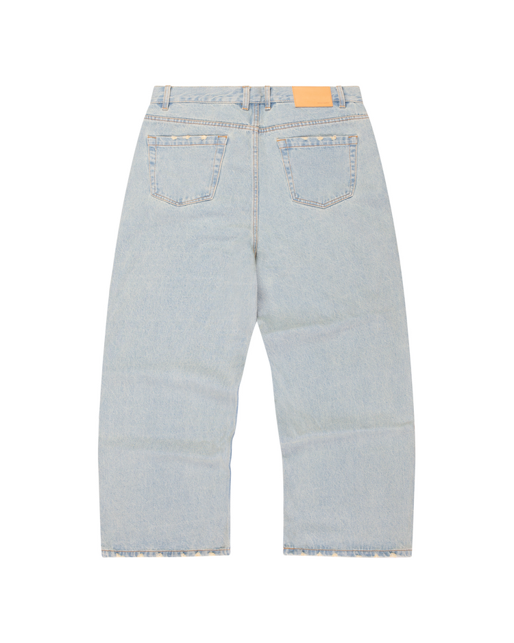 Washed Denim Jeans Blue BAGGY