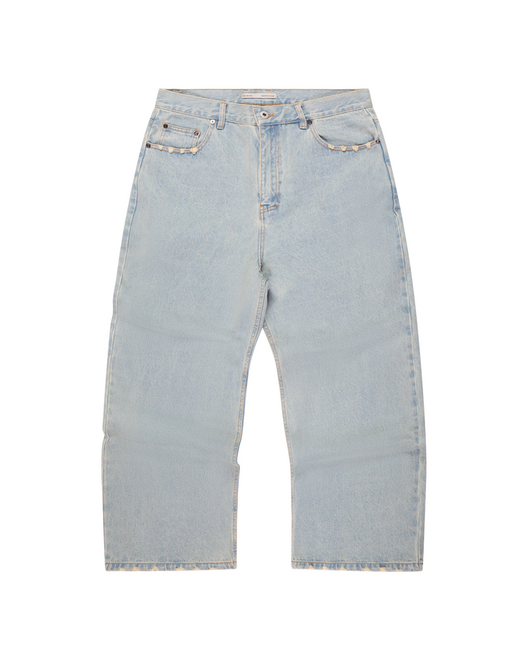 Washed Denim Jeans Blue BAGGY